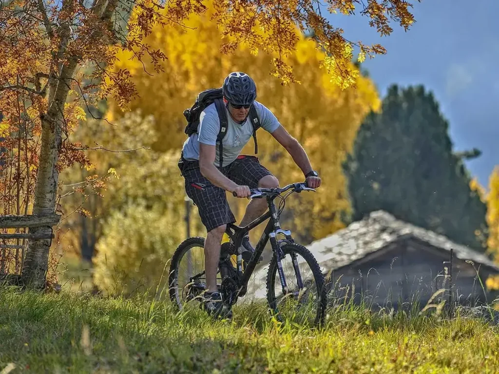 Biker unterwegs in Grächen