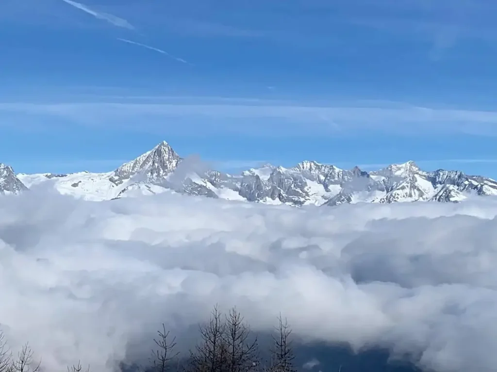 Hannigalp Blick auf die Berge