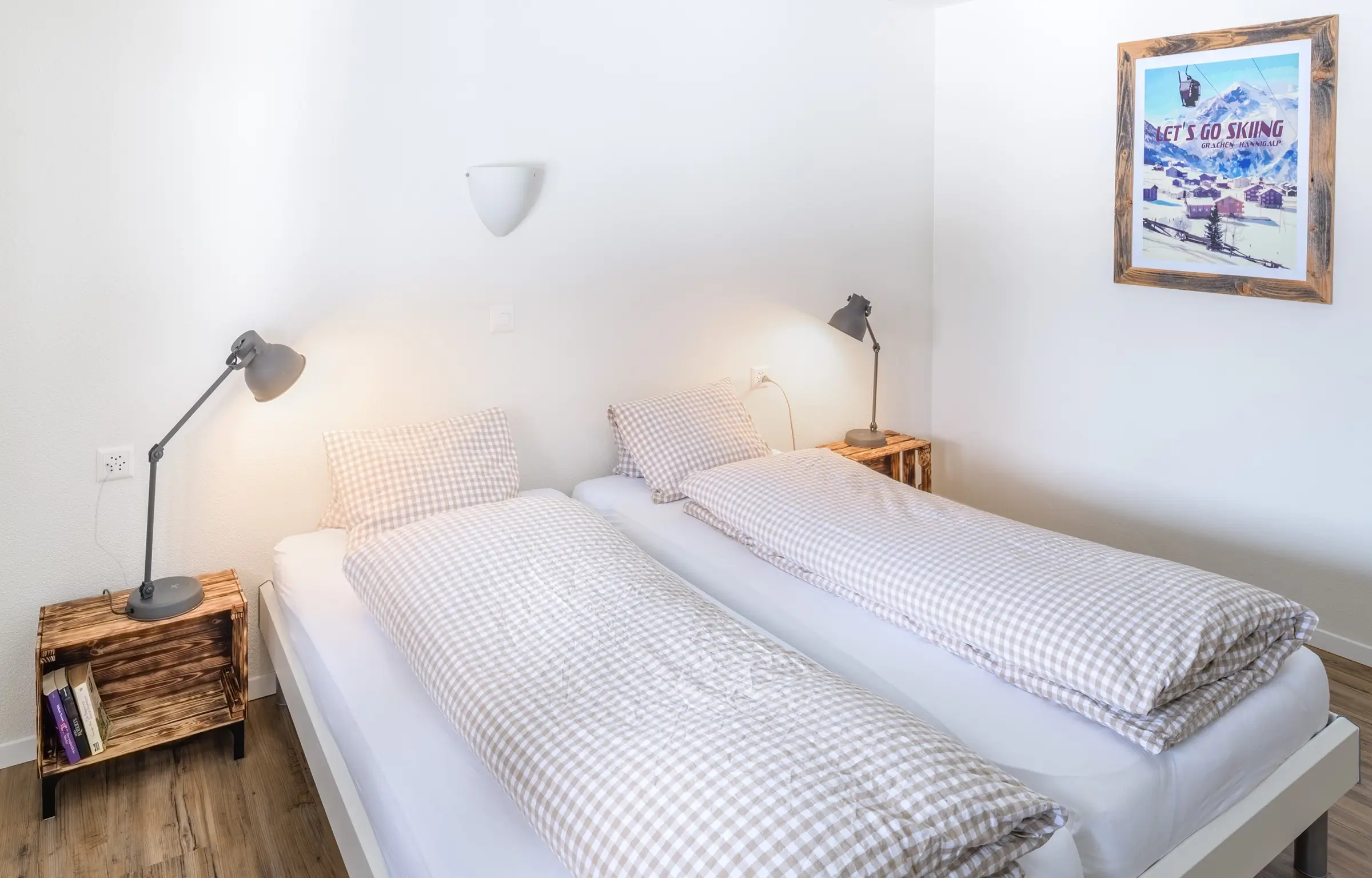 Schlafzimmer der Ferienwohnung im Chalet Soldanella